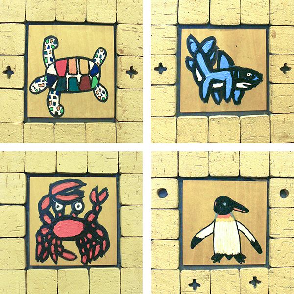 アートパネルの常設トイレのアート画像